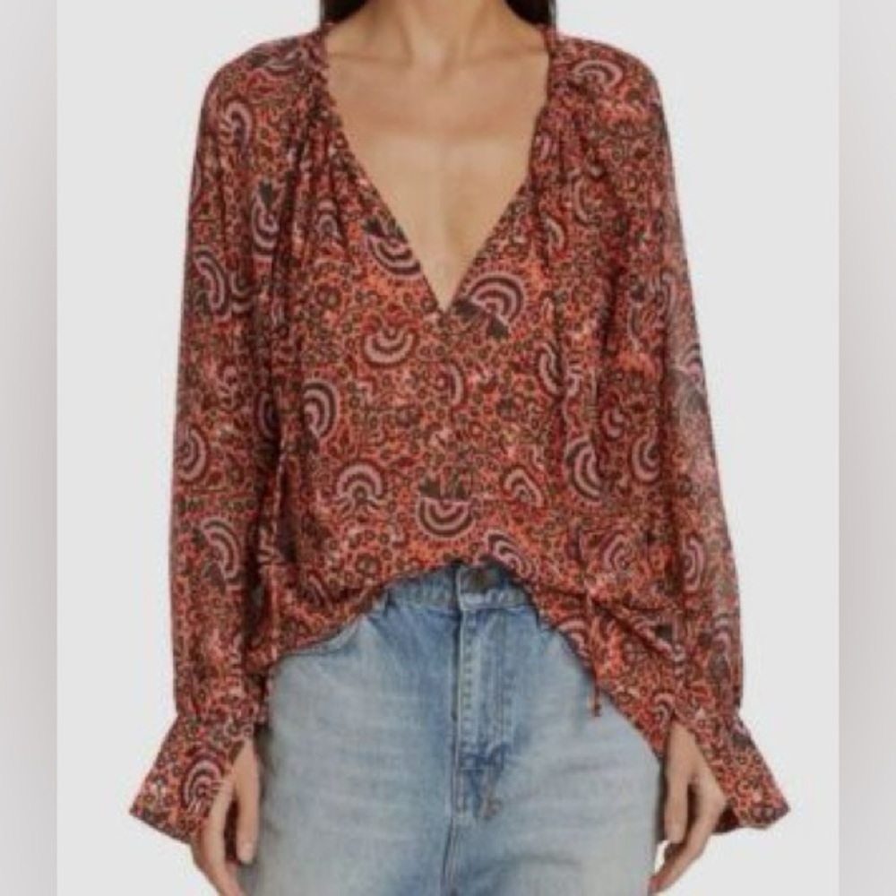NWOT ALC Bryce Silk Blouse - size 4